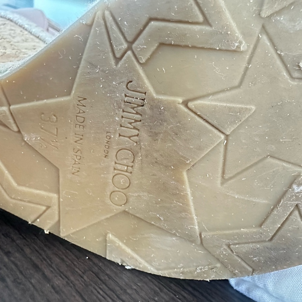 Jimmy Choo Blush Pink Cork Wedges - Picture 4 of 7